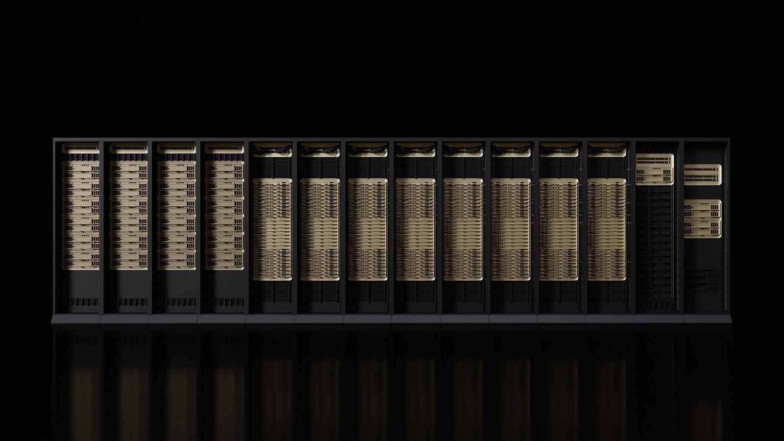 Liquid-cooled NVL72 rack